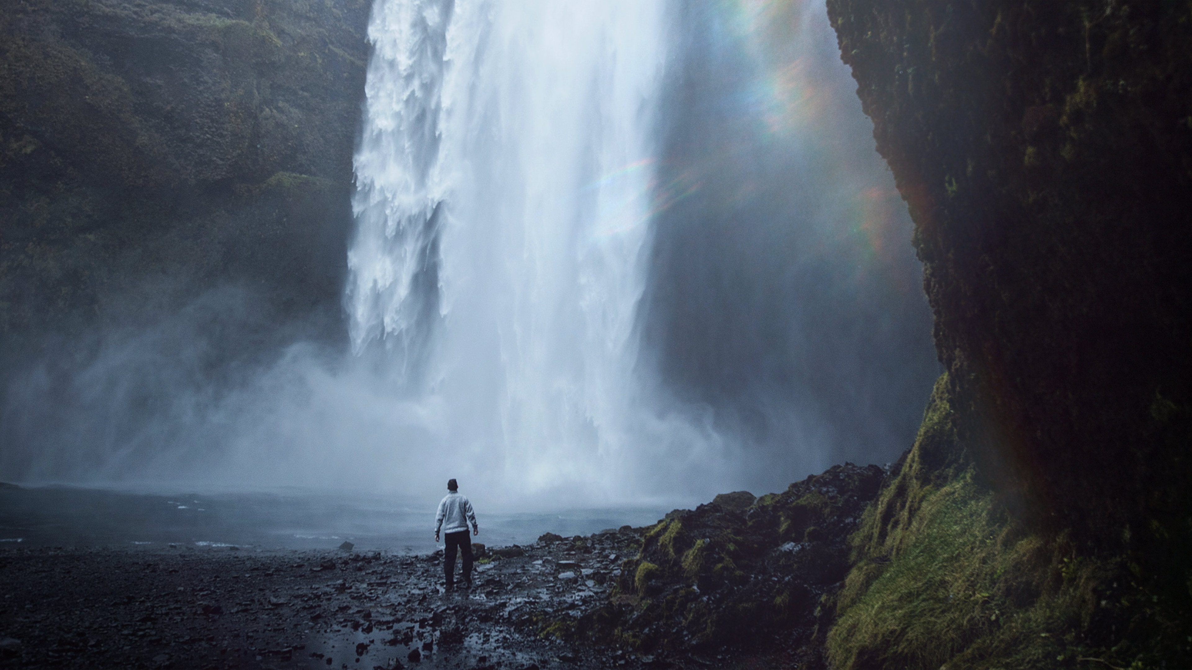 video frame with a subtle, organic light flicker effect